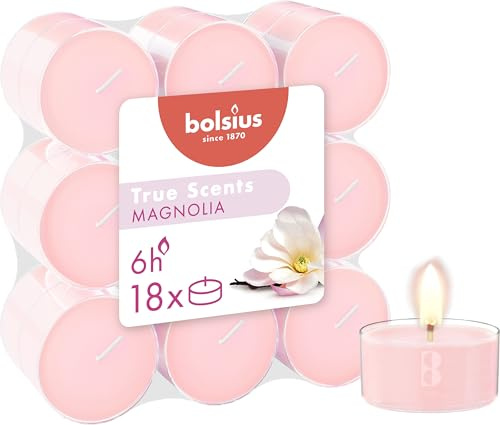 Bolsius - 18 Velas de té perfumadas - Magnolia