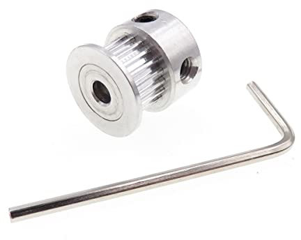 Sostituzione cuscinetti Ingranaggio della cinghia della ruota della puleggia della cinghia di 20 denti della puleggia motrice della lega di alluminio(8mm)