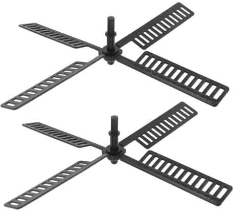 SOPOTUTU 2pcs Plastic Windmill Fan Blades Replacement for Solar Garden Windmill Parts Outdoor Decor for Lawn and Patio