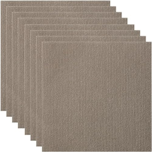 GPDNBIEU, Losetas de Alfombra, Empalme autoadhesiva, 16 Uds., baldosas Suelo cuadradas Lavables DIY, for el hogar, Oficina y Comercial(Mocha Brown)