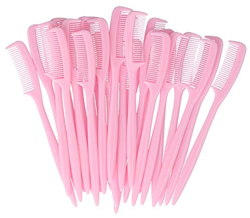 Fockety Kit Mini Pettine per Sopracciglia Compatto Pettine Separatore per Ciglia per la Cura dei Capelli Randagi 25 Pezzi