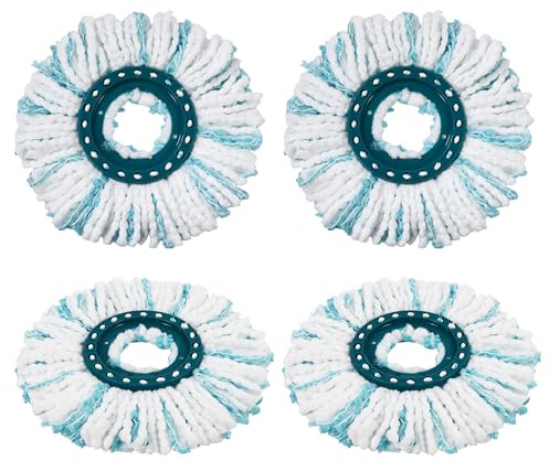 4 Pezzi Ricambio per Leifheit Lavapavimenti, Kit per Leifheit Con Buona Capacità di Assorbimento, Rotomop Ricambio per Leifheit Rotomop, Mop a Microfibra per Leifheit Lavapavimenti