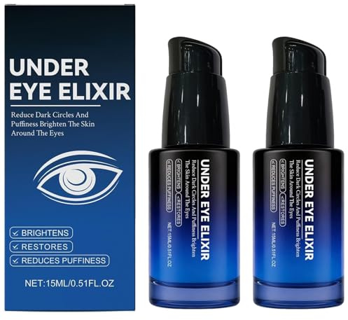 Ögonelixir, anti-aging ögonserum, minskar rynkor och svullnad, tar bort mörka ringar och påsar för ögonen, återfuktar och lugnar huden – för alla hudtyper (2 st)