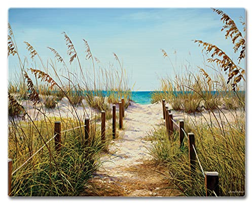 CounterArt Path to the Ocean 3mm Tempered Glass Cutting Board 15” x 12” Serving Board Charcuterie Board