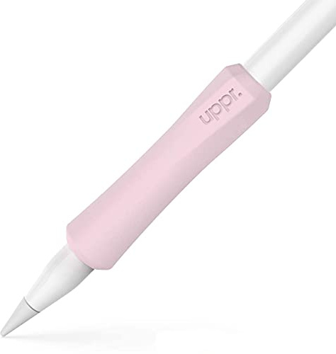 UPPERCASE nimblegrip Premium Silikon Ergonomisches Griffstück, kompatibel mit Apple Bleistift iPad iPhone rosa Rose 2 Pack