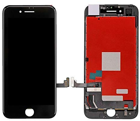 ELLENNE Écran LCD pour Apple iPhone 7 Écran tactile Noir Blanc + Kit CacciAVITI (Noir)