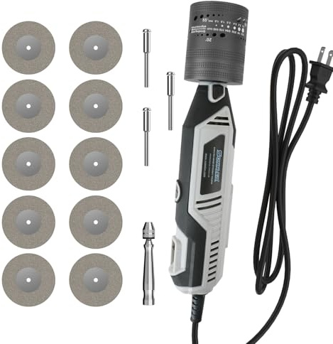 SONNLER Aiguiseur en tungstène pour soudage TIG, 6 tailles et 8 angles, tête de meuleuse à électrode en tungstène, accessoires de soudage TIG avec fente de coupe, décalages multi-angles, 10 roues