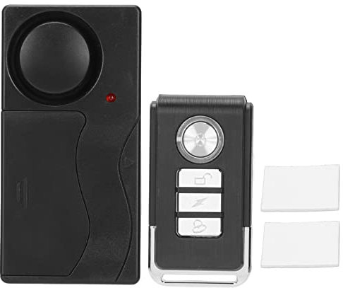 Wireless Vibration Alarm, 110dB 10 Level Sensitivity Adjustable Anti Theft Loud Security Alarm with Remote Control for Bike, Door, Window