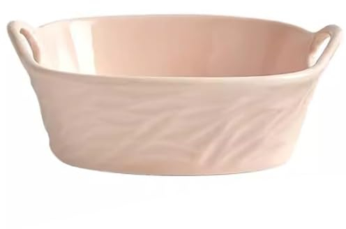 Fodalob Ramekins de cerámica - 7 pulgadas/16,9 oz - Tazón for Hornear for pudín Personal, Crema brulée, soufflé, Servir, Helado - Apto for Horno y microondas (Color : Pink)