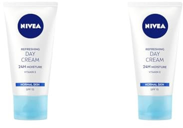 NIVEA Light Moisturising Day Cream (50ml), Hydrating Face Cream with Vitamin E, Skin Care Essentials, Intensive Moisturiser (Pack of 2)