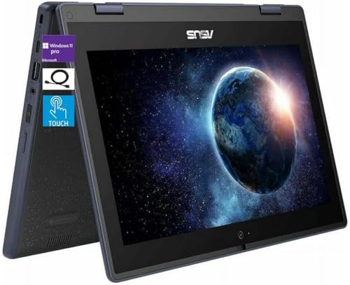 ASUS visualización táctil HD de 11.6 pulgadas 2 en 1, procesador Intel Celeron N100, 4GB RAM 128GB SSD, Wi-Fi 6, Bluetooth 5.1, resistente a derrames, revestimiento antideslumbrante, Windows 11 Pro,