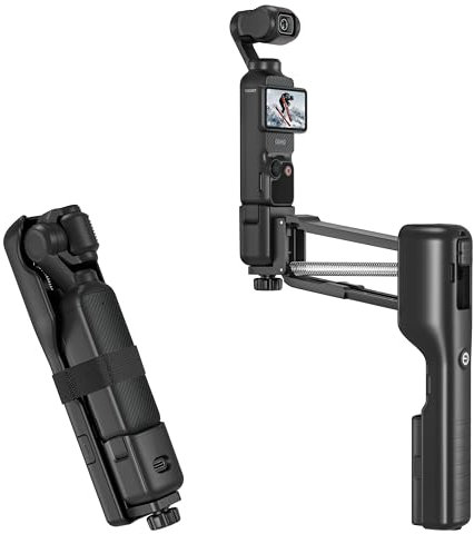 Tomat Osmo Pocket 3 Handheld Stabilisator Storage Protective Case Mini Z-Achse Anti-Shake Handle Grip Holder for DJI Pocket 3 Foldable Adapter Accessories with 1/4 Threaded Hole