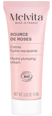 Melvita, Crème hydratante intense pour un teint éclatant et revitalisé, texture légère et soyeuse, ingrédients naturels pour tous types de peau, effet repulpant, format pratique 15 ml