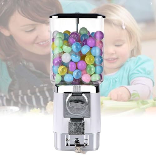 Retro Capsule Coffee Candy Vending Machines, with 50 Tokens&100 Empty Balls, Coffee Capsule Vending Machine Storage Holder, Gumball Dispenser Machine(H)