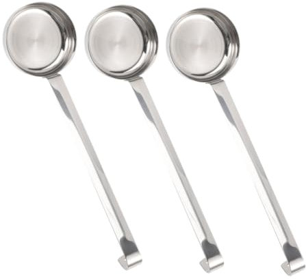 MAGICLULU 3pcs Stainless Steel Pizza Sauce Ladle Flat Bottom Ladle Multi-Functional Ketchup Spoon Long Handle for Home Cooking