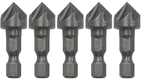 Professional Woodworking And Metalworking Reaming Hexagonal Shank Chamfer Cutter Tool Set For Smooth Finishing 5 Pieces