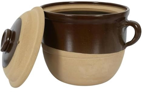 Clay Pot Casserole Ceramic Soup Bowls with Handles Ceramic Cooking Pot Braising Pan with Lid Bake Dish Non Stick Baking Pan Earthenware Casserole Advanced Porcelain Bowl