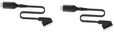 NUOBESTY 2 Pezzi Convertitore Scart Video Adattatore Audio Video per Hdtv e Dispositivi Compatibili Installazione e Portatile Digitale