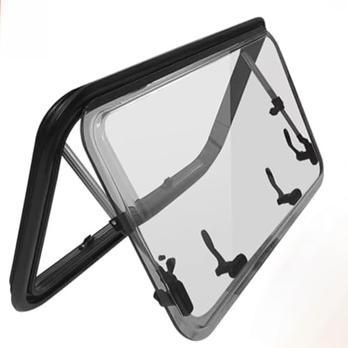 WIGING RV Push-Out Window, Aluminum Alloy Caravan Side Windows for Boat Window Campervan Window Motorhome Campers Van Conversion, 70° Opening Angle((WxH) 90x55cm)