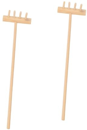 Yardenfun 2 pièces Mini Râteau Jardin Zen Accessoire Décoratif et Outil de Sable de Bureau Léger Écologique et Pratique pour Garçons et Filles