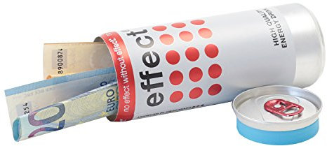 Plastic Fantastic Geldversteck im Design einer Effect Energy Drink Dose, Rot, 13,0 x 5,0 cm