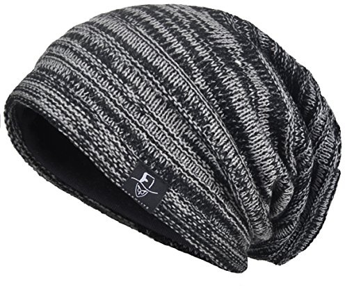 VECRY Herren Slouchy Stricken Übergroße Beanie Skull Caps Künstlerische Hüte