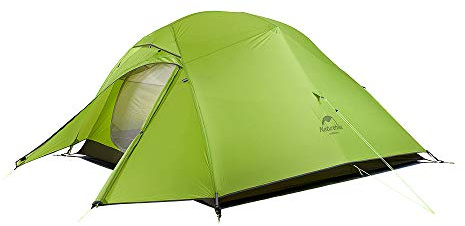 Naturehike New Cloud-up 3 Personas Tienda Mejorada Tienda de Doble Capa Tienda de campaña Tiendas de Senderismo(20D Verde Claro Actualización)