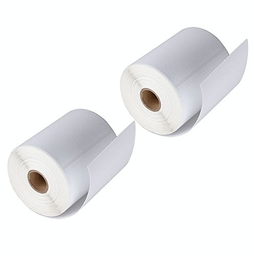 Etiquetas térmicas directas de 4 x 6 pulgadas, 250 etiquetasrollo, 2 rollos de etiquetas blancas para impresoras térmicas de envío para envío de direcciones USPS UPS Zebra Toshiba Citizen Eltron y