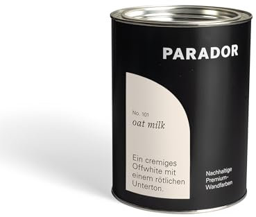 Parador Wandfarbe Oat Milk creme beige 2,5 L - nachhaltige Premium Innenfarbe matt - hohe Deckkraft tropffest spritzfest ergiebig schnelltrocknend geruchsneutral vegan