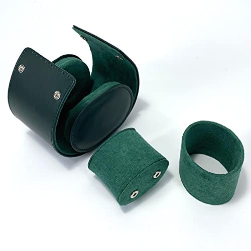 Reise-Uhrenrolle aus Echtem Leder - Einzelne Uhrenbox für Männer und Frauen - Organizer mit Wildleder zum Schutz - Aufbewahrung für Zuhause