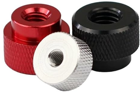 Dado in metallo, Dado Esagonale Completo, 1Pc Dado Con Foro Passante M5 /M6/ M8 /M10 Dadi A Pollice Zigrinato In Lega Di Alluminio Tipi Alti/Sottili Manopola Con Impugnatura A Mano Dado Passo (Color :