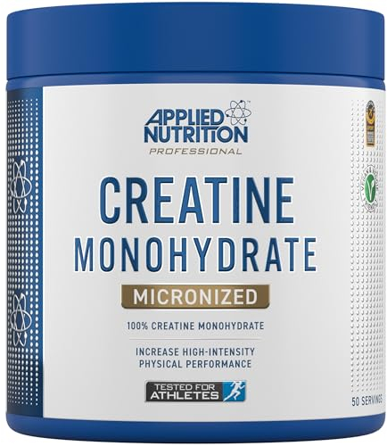 Applied Nutrition Creatin Monohydrat Pulver – Vegan - 4250mg 100% Reines Mikronisiertes Kreatin Monohydrat Pulver für Leistung und Muskelkraft (250g (Pack of 1), Unflavoured)