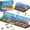 HOGOKIDS Aquarium-Bausätze – 2 Arten von Ozeanarium-Bauspielzeug für Kinder Erwachsene, schwenkbares Unterwasser-Aquarium inkl Delfinen Haien Fischen Quallen Konstruktionsgeschenk Jungen Mädchen 6–12