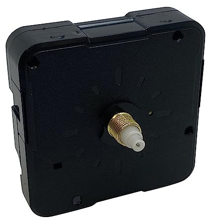 New Quartz Ticking Clock Movement Mechanism Motor Repair Kit Battery Powered ROHS Suitable Baitu 6168 Replacement (Short - Gold Thread 5mm - Total Length 13mm, Without Hanger)