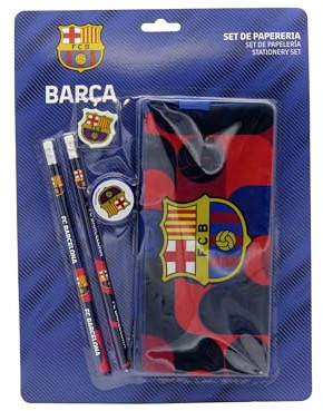 FC Barcelona, Set de papeleria, Material Escolar, Escritura, Barça, Color Azul, Producto Oficial