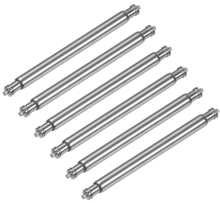 QUARKZMAN 6pcs Fascette Perni A Molla 2.5mm Diametro 23mm Lunghezza | Per Cinturino Orologio, Acciaio Inossidabile, A Doppia Flangia