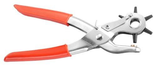 Revolving Punching Plier Leather Hole Punching Set For Belts Watch Bands Straps Dogs Collars Saddles Shoe Fabric Craft Project