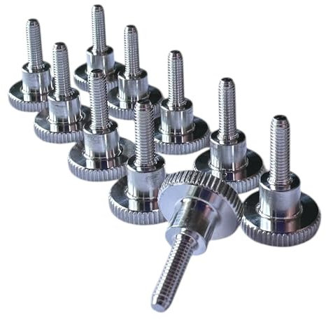 PrecisionGeek - Tornillos de hombro de aluminio DIN 464, M3 x 10 mm, juego de 10 piezas