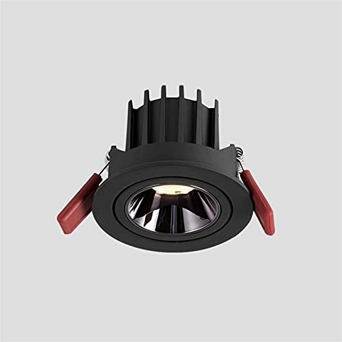 Lámpara LED empotrada de 12 W para Techo, Foco de Acento, luz de Techo de Aluminio Fundido a presión, luz empotrada Ajustable, Foco direccional para Sala de Estar y Pasillo.