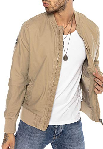RED BRIDGE Blouson pour homme Veste de mi-saison en coton Diverses couleurs XL Beige