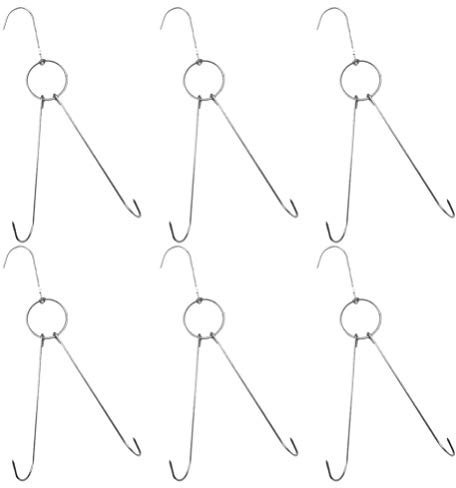 Yardwe 6pièces à Viande Acier Inoxydable De Doubles Pour Séchage Et Rôtissage De Diamètre De Ustensiles De Barbecue Pour Viande Et Volaille