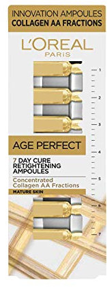 L'Oreal Paris Age Perfect Retightening Collagen Expert Ampoules for Mature Skin, 7-day concentrated Collagen dose for retightened, stronger & nourished skin in 1 week, x7