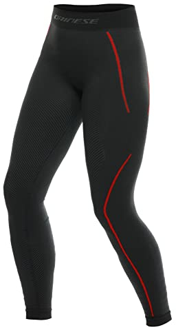 Dainese Thermo Pants Lady, Pantalon Thermique Moto, Femme, Noir/Rouge, M