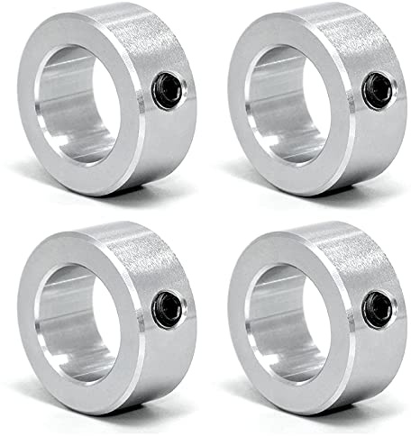 4 Stück Stellring 20mm Achse，Stellringe mit Innsechskant，Stellringe 20mm Edelstahl，mit Gewindestift Wellensicherung Wellenringe, Zentrierring Bohrer Begrenzungsring