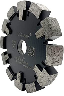 GVHAKG Diamant Frässcheibe/Räumscheibe130mm，Diamant Fräser für Estrich，Asphalt， Abrasive Böden，Premium-Qualität Räumscheibe mit T-Schutzsegment(130x16x12x22,23mm)