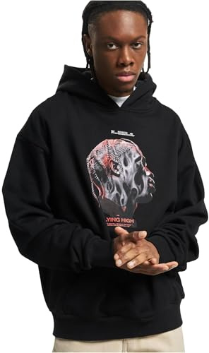Mister Tee Huvtröja för män, Flying High Heavy oversize, hoodie, svart, XS, svart, XS
