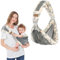 IULONEE Tragetuch Baby Babytrage Neugeborene Ab Geburt Verstellbare Babytrage Auf Einer Schulter Ergonomische Praktische Babytrage Tragbar Baby Tragegurt Für Babys Von 3 Bis 36 Monaten (Grau)