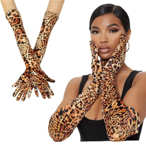 Women's Long-Velvet-Gloves for 1920s Party Opera Dinner Wedding Gloves 20''Stretchy Long Elbow Gloves for Ladies