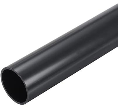 QUARKZMAN 2Pz Tubi Rotondi in PVC Grigio Scuro da 1,5 34,2mm ID 38mm OD 12 Tubo Pvc Rigido Tondo Alto Impatto per Tubo Acqua, Acquario, Vasca Pesci, Giardino Serra, Grigio Scuro