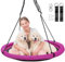 REDCAMP 110 cm Nest Swing Seat for Children Kids Indoor Outdoor, Large Round Saucer Tree Swing, 500 Lbs Weight Capacity, Great for Tree, Backyard, Playground, Easy to Install, Garden, Purple